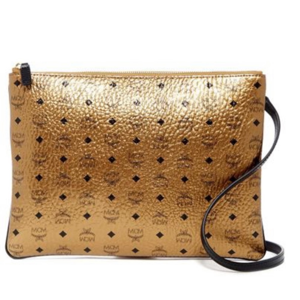 (Authentic) MCM Signature Metallic Crossbody Bag
Pouch Clutch